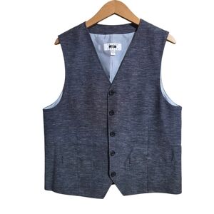 Joseph Abboud Men' Grey Button-Up Vest